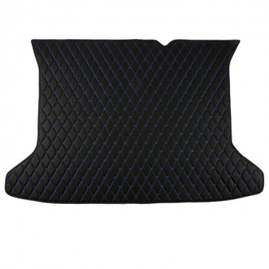 Black and Blue Stitching Luxury Leather Diamond Trunk Base Mats Websites