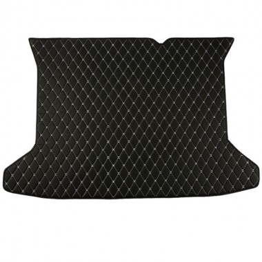 Black and White Stitching Luxury Leather Diamond Trunk Base Mats Websites