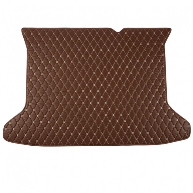 Dark Brown Luxury Leather Diamond Trunk Base Mats Websites