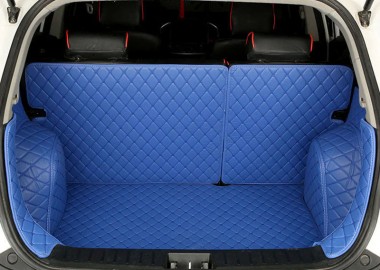 Blue Full Cover Luxury Leather Diamond Trunk Car Mats Websites