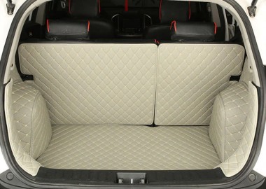 Grey Full Cover Luxury Leather Diamond Trunk Car Mats Websites