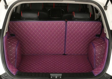 Purple Full Cover Luxury Leather Diamond Trunk Car Mats Websites