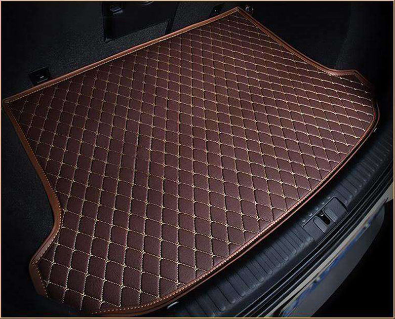 Dark Brown Luxury Leather Diamond Trunk Base Mats Websites